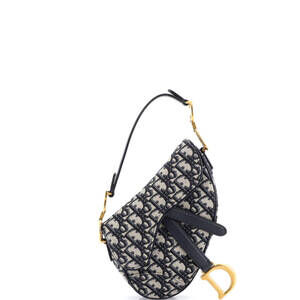 Christian Dior Mini Saddle Handbag Oblique Canvas